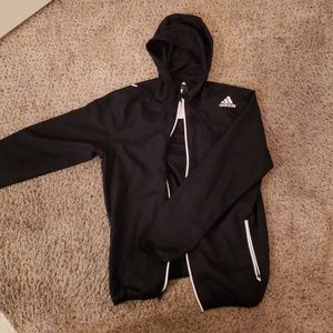 Adidas black running jacket